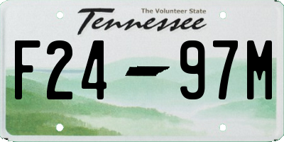 TN license plate F2497M