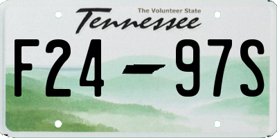 TN license plate F2497S