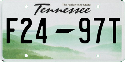 TN license plate F2497T