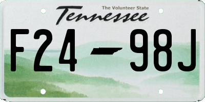 TN license plate F2498J