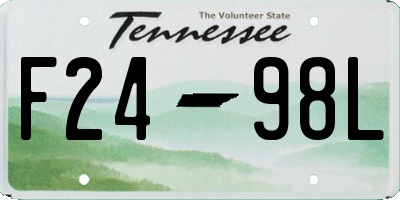 TN license plate F2498L