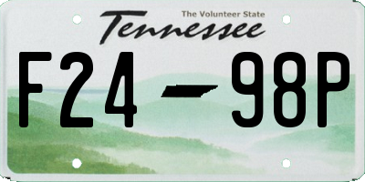 TN license plate F2498P