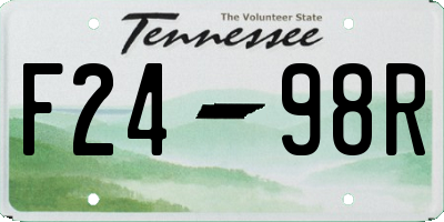 TN license plate F2498R