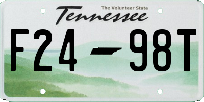 TN license plate F2498T