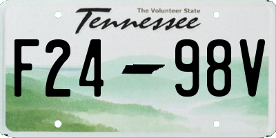 TN license plate F2498V