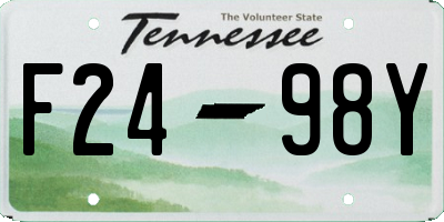TN license plate F2498Y