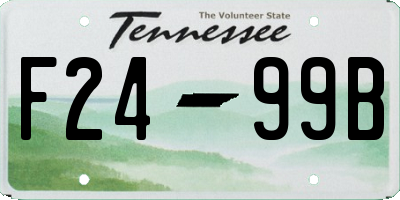 TN license plate F2499B