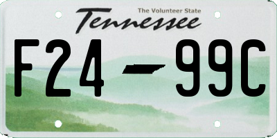 TN license plate F2499C