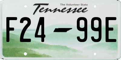 TN license plate F2499E