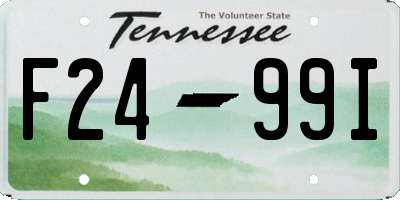 TN license plate F2499I