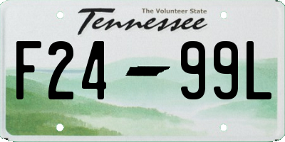 TN license plate F2499L