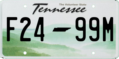 TN license plate F2499M