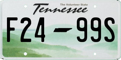 TN license plate F2499S