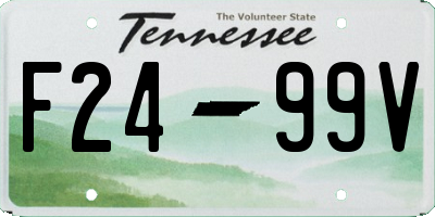TN license plate F2499V