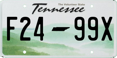 TN license plate F2499X