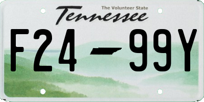 TN license plate F2499Y