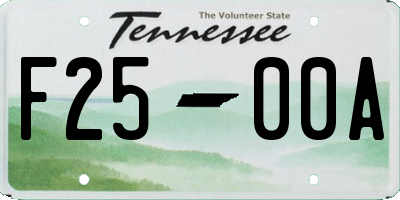 TN license plate F2500A