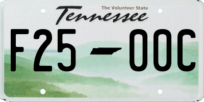 TN license plate F2500C