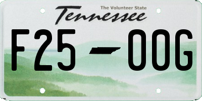 TN license plate F2500G