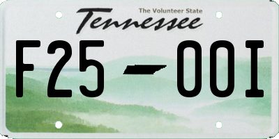 TN license plate F2500I
