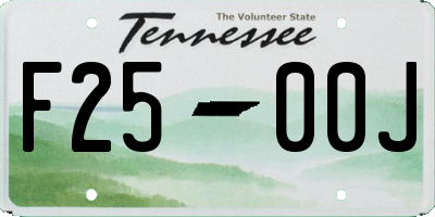 TN license plate F2500J