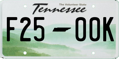 TN license plate F2500K
