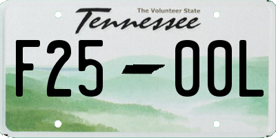 TN license plate F2500L