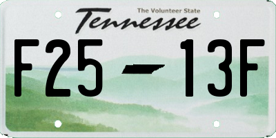 TN license plate F2513F