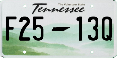 TN license plate F2513Q
