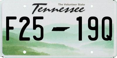 TN license plate F2519Q