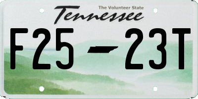 TN license plate F2523T