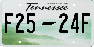 TN license plate F2524F