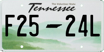 TN license plate F2524L
