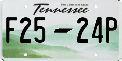 TN license plate F2524P