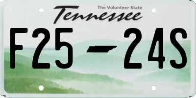 TN license plate F2524S