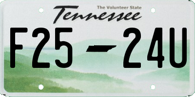 TN license plate F2524U