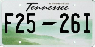 TN license plate F2526I
