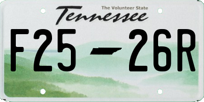 TN license plate F2526R