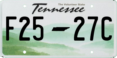 TN license plate F2527C