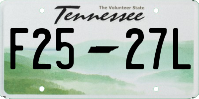 TN license plate F2527L