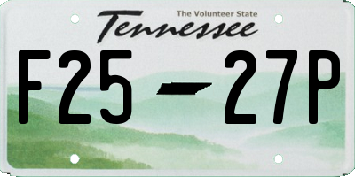 TN license plate F2527P