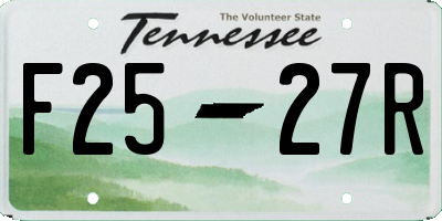 TN license plate F2527R