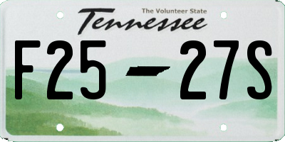 TN license plate F2527S