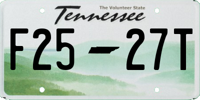 TN license plate F2527T