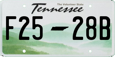 TN license plate F2528B