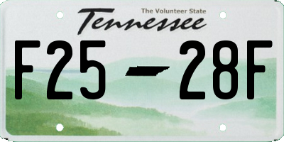 TN license plate F2528F