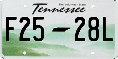 TN license plate F2528L
