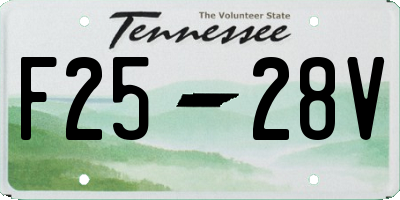 TN license plate F2528V