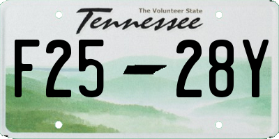 TN license plate F2528Y