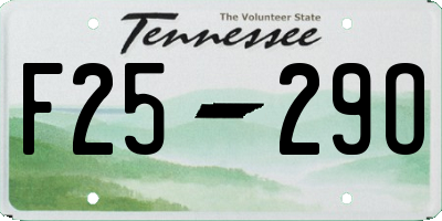 TN license plate F2529O